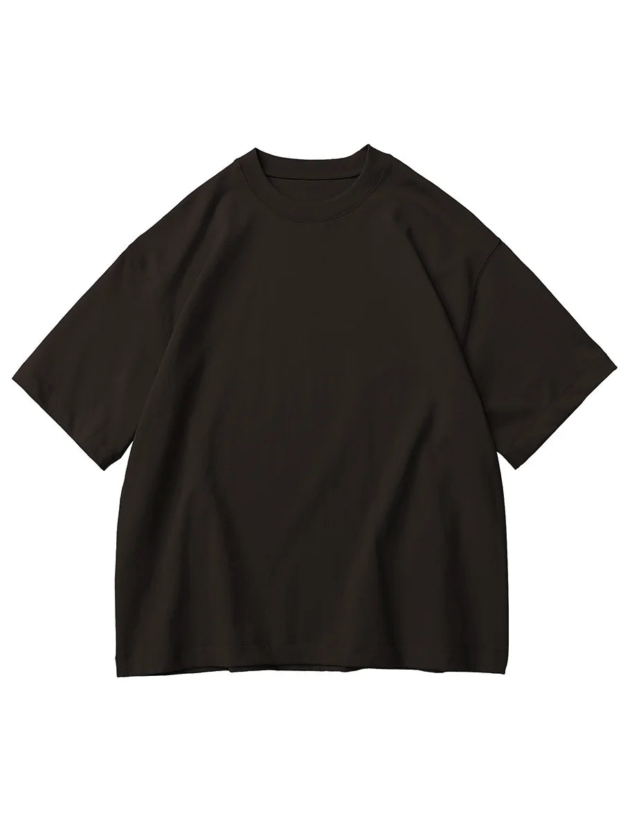 Heavy Cotton Oversized Men’s T-Shirt – 320g Solid Color Drop Shoulder Short Sleeve