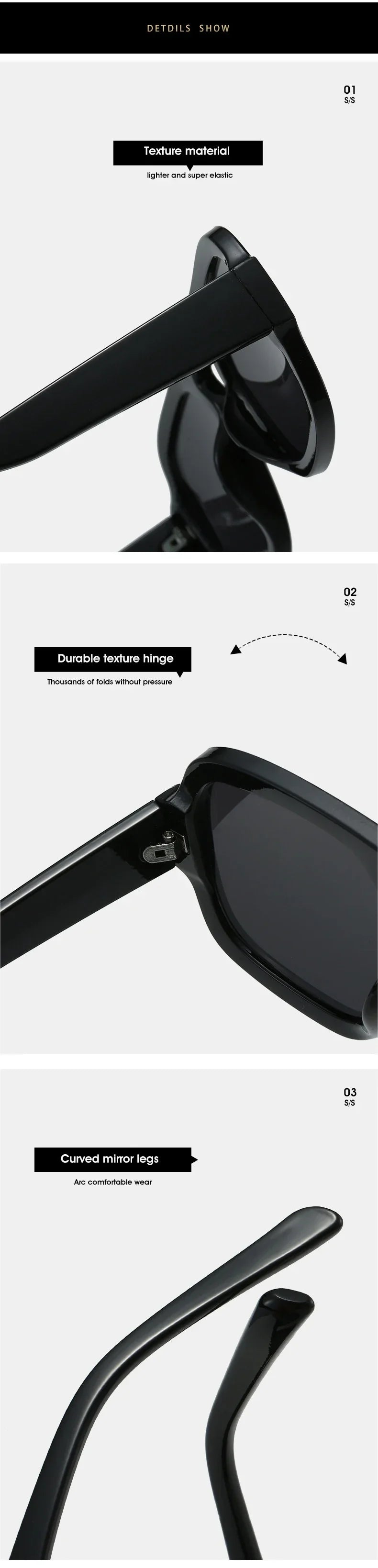 JNPCXI Retro Square Sunglasses – Fashion Gradient UV400 Shades for Men & Women, Punk Style