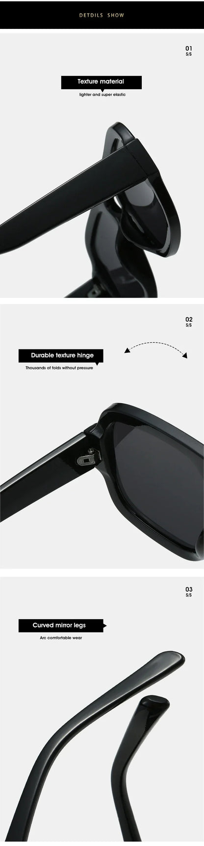 JNPCXI Retro Square Sunglasses – Fashion Gradient UV400 Shades for Men & Women, Punk Style