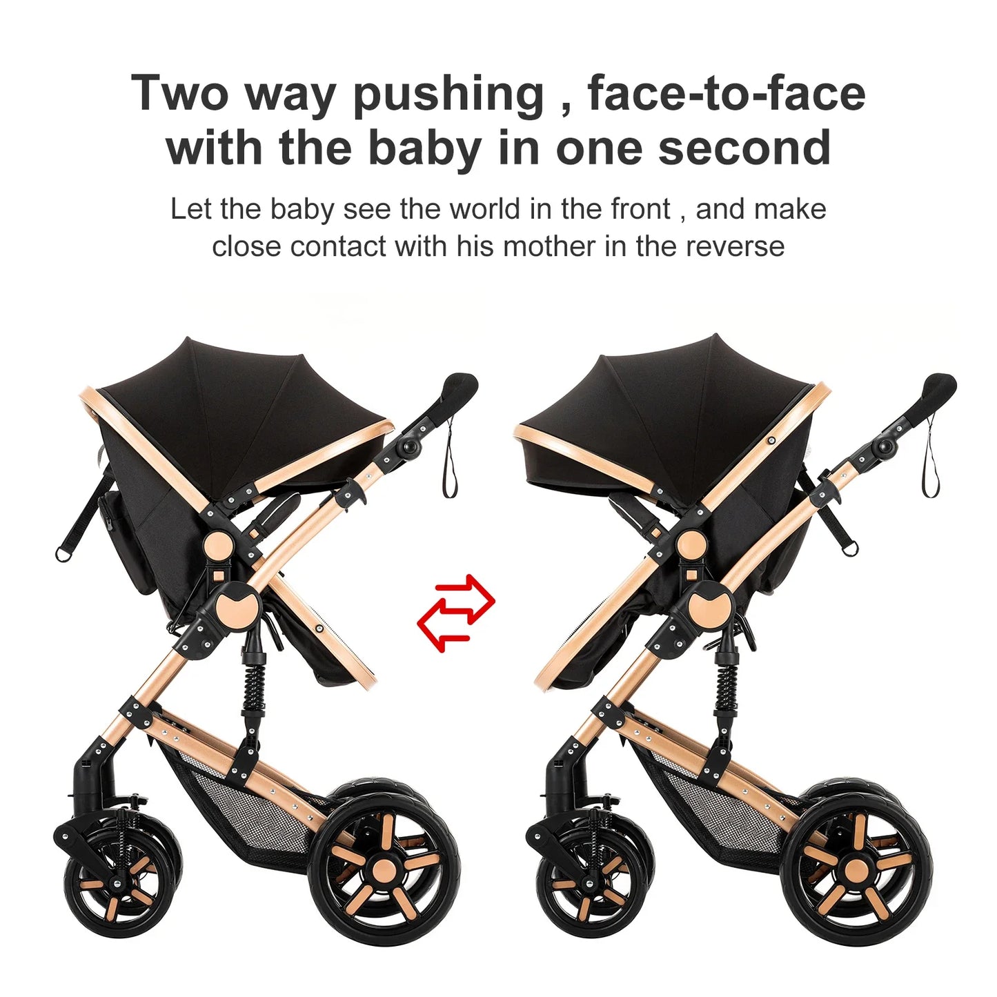 High-Quality 3-in-1 Newborn Baby Stroller — Lightweight Folding Cart with Comfort Seat & ISOFIX Safety