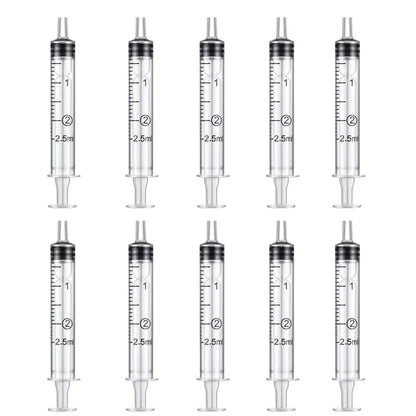 2-20pcs Plastic Reusable Syringes 1ml-10ml – Measuring Tool for Hydroponics & Kitchen Use