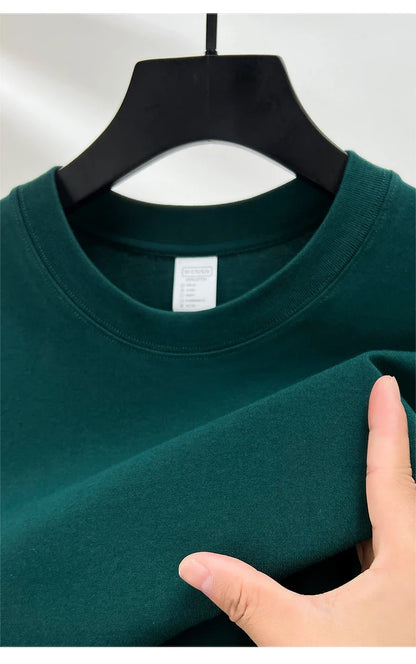 100% Pure Cotton Men’s Summer T-Shirt – High-End Short Sleeve Round Neck Breathable Fashion Top