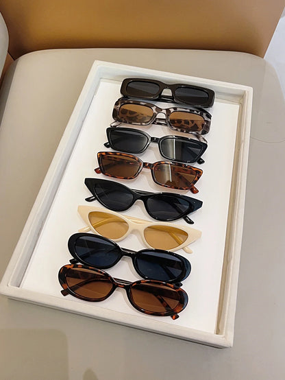 8Pcs/14Pcs Women’s Fashion Glasses Set - Mixed Chic Black Tortoiseshell & Leopard Frame Eyewear Gift Collection