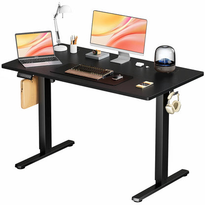 Electric Standing Computer Desk – Height Adjustable Ergonomic Workstation with Metal Frame for Home or Office
