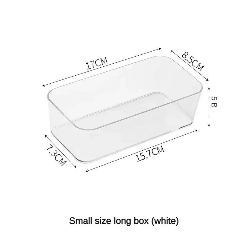 Unlimited Desk & Drawer Organizer Set – Clear Plastic Storage Boxes for Bathroom, Makeup & Kitchen