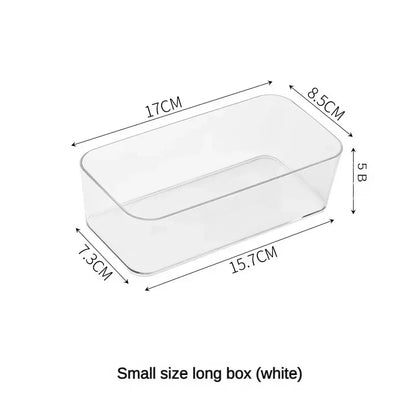 Unlimited Desk & Drawer Organizer Set – Clear Plastic Storage Boxes for Bathroom, Makeup & Kitchen