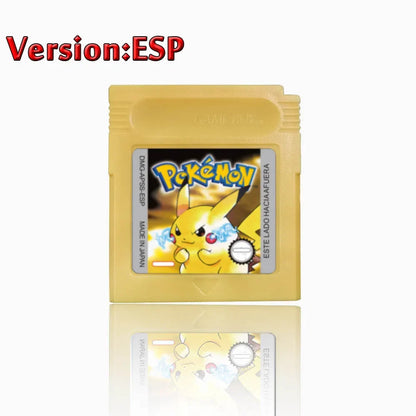 Pokemon GBC Game Cartridge - 16-Bit Video Game Card in Red, Blue, Crystal, Gold, Silver & Yellow Versions