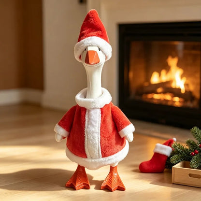7-Inch Plush Goose Christmas Outfit Set - Soft Cotton Holiday Clothes for Desk Decor & Keychains (Goose Not Included)