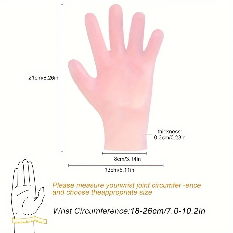 2-Pack Silicone Moisturizing Gloves — Exfoliating Hand Care Tool to Prevent Dryness and Leave Hands Soft & Smooth