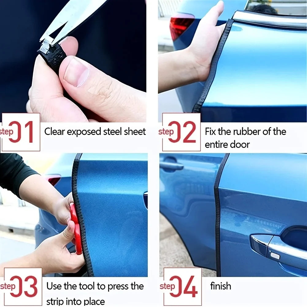 Car Door Protector Strip | Edge Guard Trim for Scratch, Noise Reduction & Anti-Collision Protection
