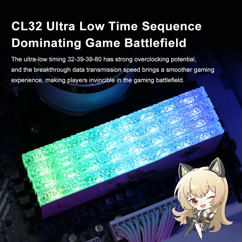 JUHOR DDR5 RGB Gaming Memory – 16GB 6800MHz RAM for Desktop PC