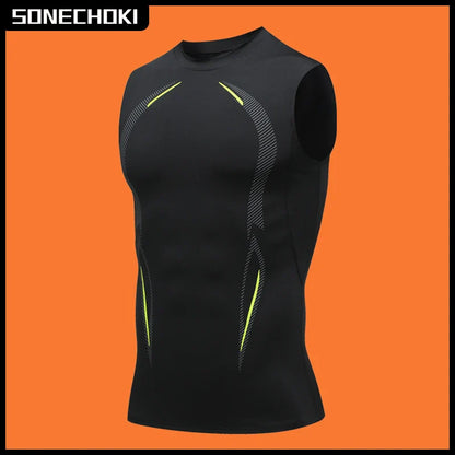 Men’s Compression Tank Top – Sleeveless Quick-Dry Gym & Running Shirt, Fitness Bodybuilding Workout Muscle Vest