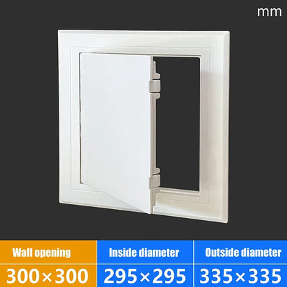 ABS Access Panel Door - White Push Type Inspection Hatch Cover For Wall, Ceiling & Maintenance Openings