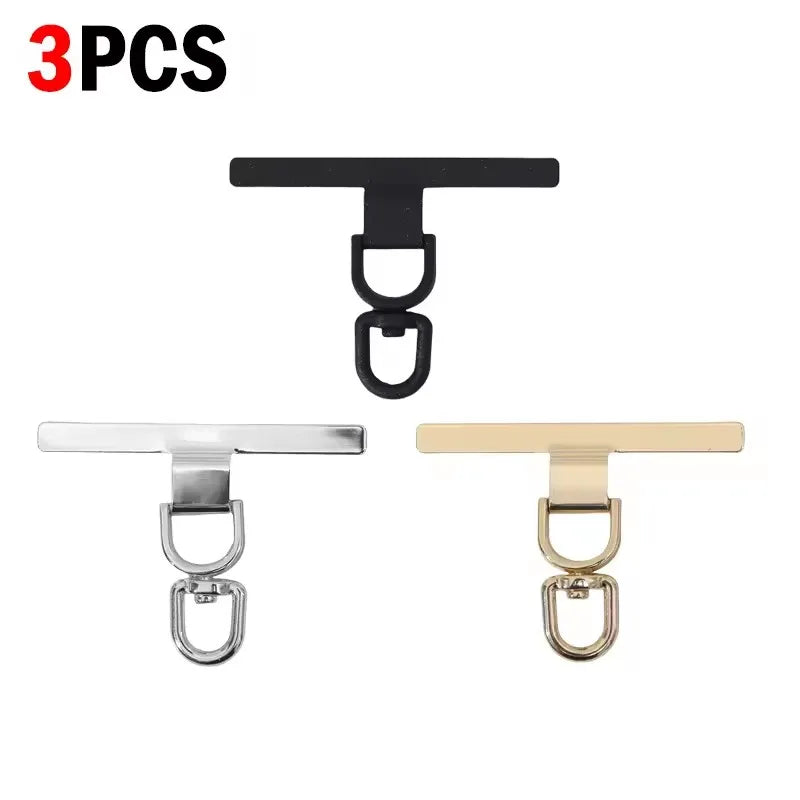 Upgraded 360° Rotatable Metal Phone Tether Tab Clip – Stainless Steel Cellphone Lanyard Patch Safety Connector (1–4 Pcs)