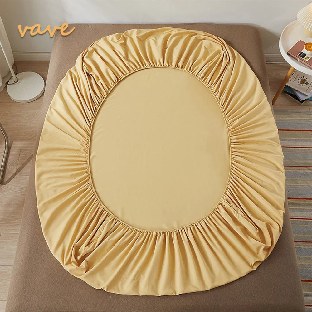 100% Cotton Fitted Sheet — Non-Slip, Adjustable Mattress Cover with Elastic Bands for Single, Double, Queen & King Beds (140/160/200cm)