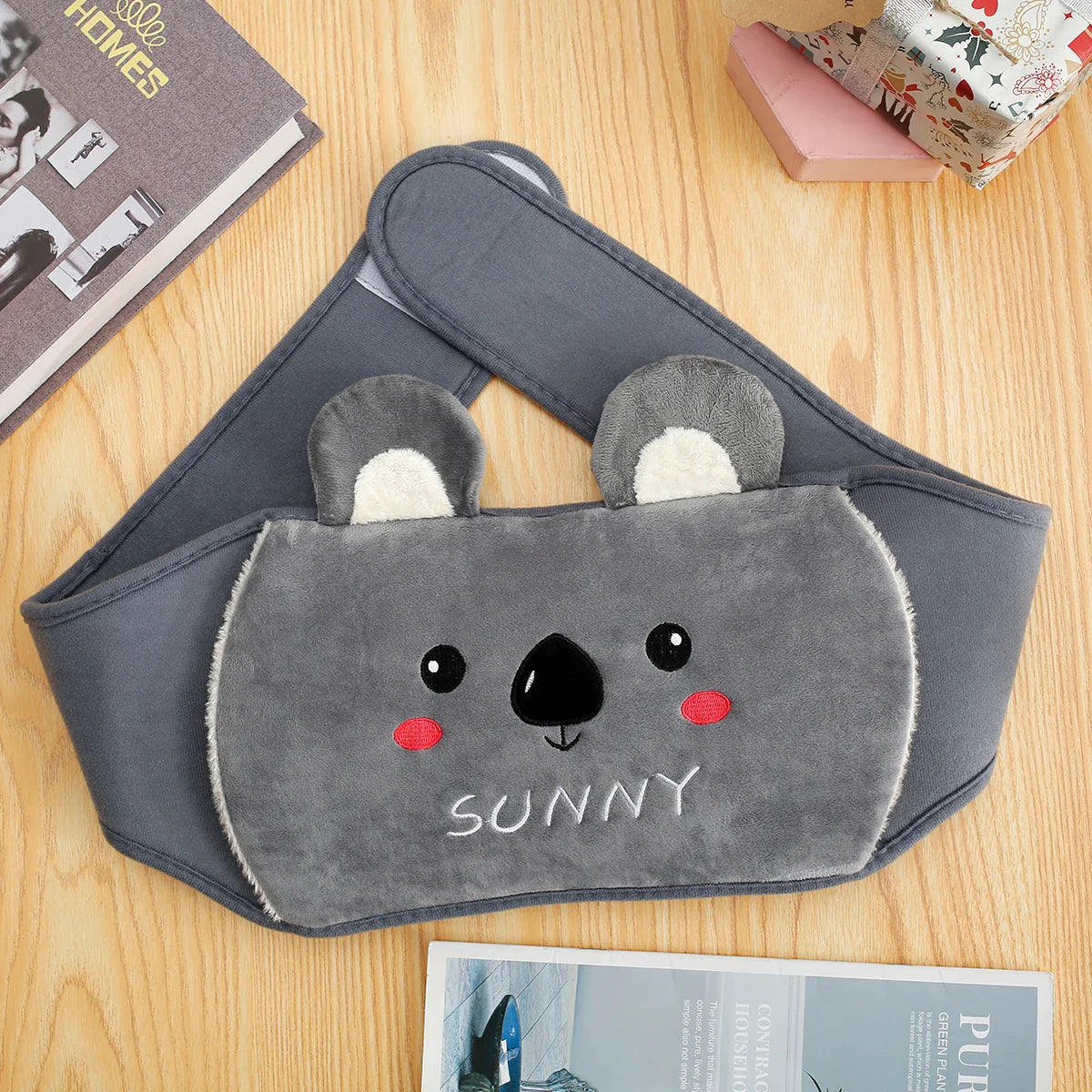 1-Liter Hot Water Bag with Plush Waist Cover - Portable and Cute Cartoon Hot Water Bottle Wrap