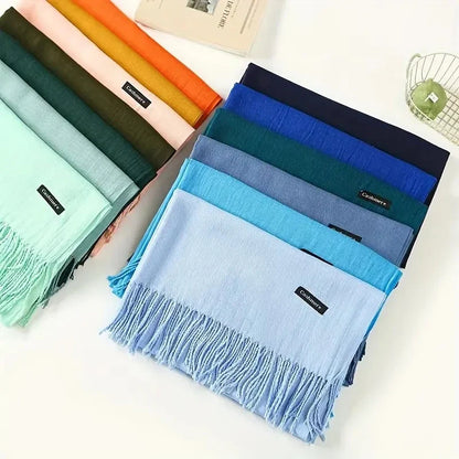 Women's Pashmina Scarf — Cashmere Feel Shawl & Wrap for Evening Dresses, Travel, Office, Winter, and Weddings