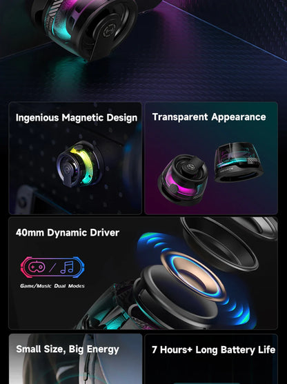 Edifier HECATE G200 Portable Bluetooth Speaker – RGB Lighting, BT5.3 Mini Sound Box with 7-Hour Playback & Phone Holder