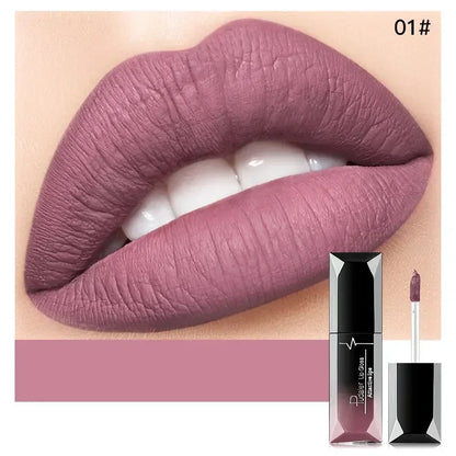 Pudaier Waterproof Matte Lip Gloss – Liquid Lipstick in Nude, Purple, Black Rose Shades
