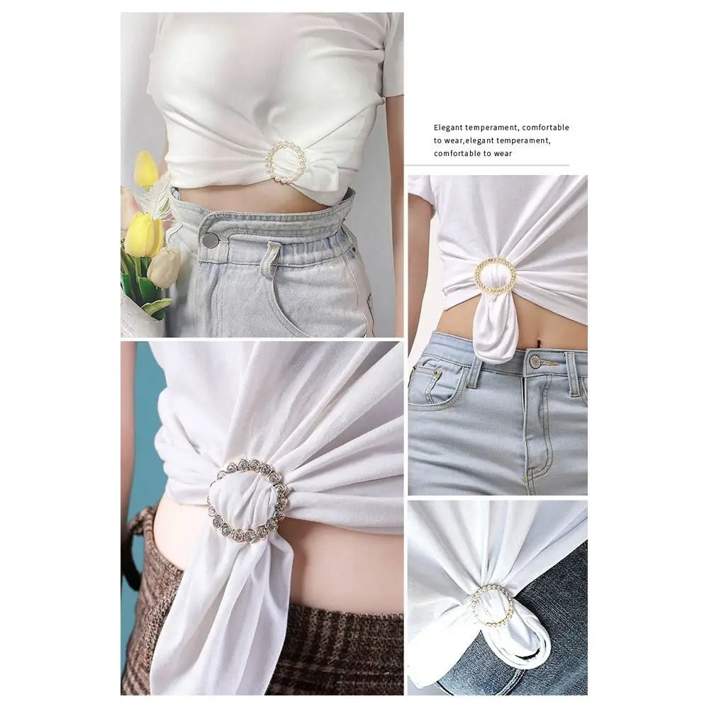 Scarf Buckle & Ring – Shawl, T-Shirt, Waist Clip Brooch, Silk Clasp Fashion Jewelry Accessory
