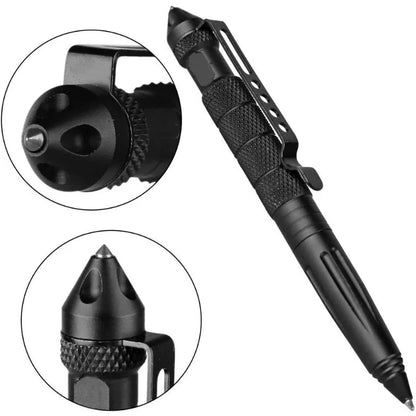 Military Tactical Pen — Multifunction Aluminum Survival & Emergency Glass Breaker