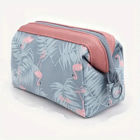 Women’s Flamingo Makeup Bag – Large Travel Toiletry & Cosmetic Organizer Pouch