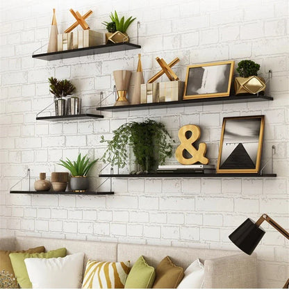 Multi-Layer No-Drill Wall-Mounted Floating Shelves – Storage Rack Organizer for Living Room, Bedroom, Router & Set-Top Box