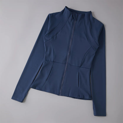 Women’s Sports Windbreaker Jacket — Long Sleeve Workout Top, Running Sweatshirt, Yoga Activewear