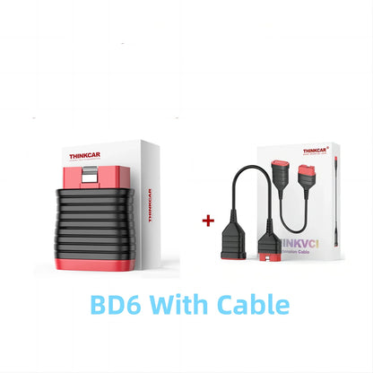 Thinkcar BD6 OBD2 Scanner — Full-System Diagnostic Tool with 5 Resets, Lifetime Free Wireless Car Code Reader for Android & iPhone, VS BT200