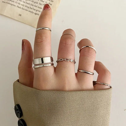 Women’s Silver Crystal Ring Set – Cubic Zirconia Moon, Arrow, Flower & Heart Wedding Fashion Jewelry