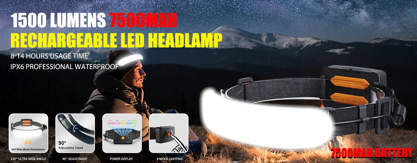 High-Power LED EDC Flashlight – Rechargeable Pocket Torch with RGB, Magnet & Clip for Camping & Fishing
