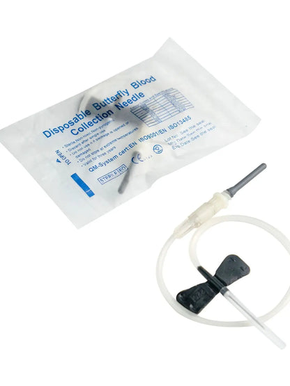 50pcs Disposable Scalp Blood Collection Needles + 50pcs Plastic Needle Holders — Pet Medical Supplies Set