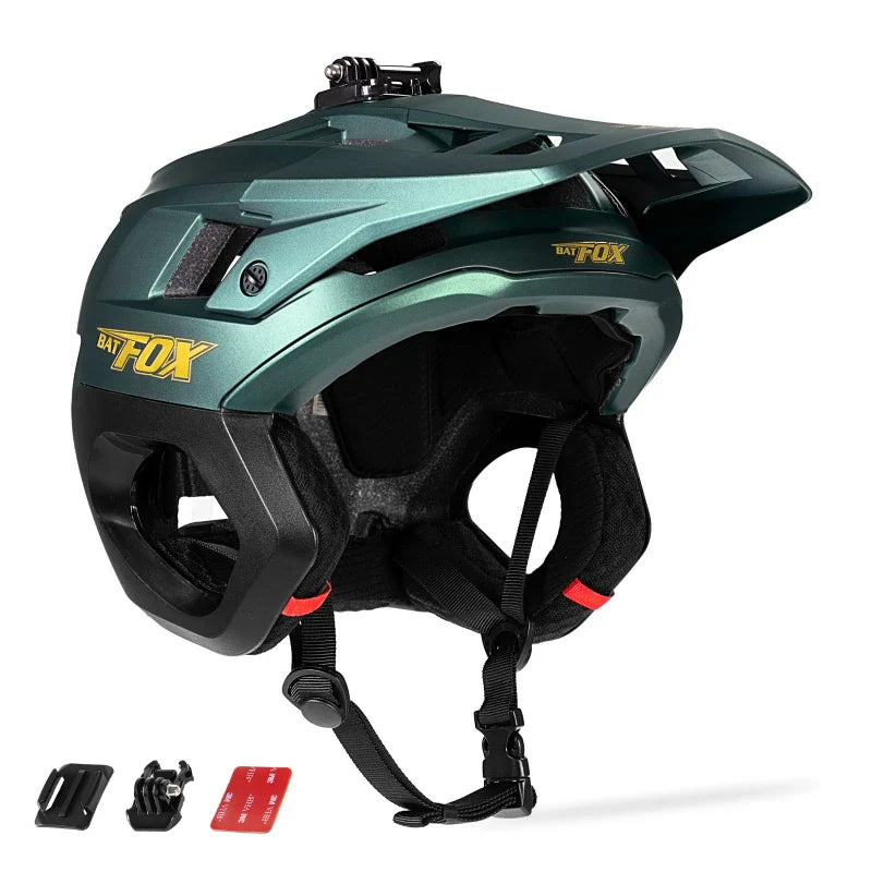 BATFOX 3/4 Cycling Helmet – Off-Road MTB Road Bike Helmet for Men & Women, Three-Quarters Protective Safety Gear for Outdoor Sports Riding