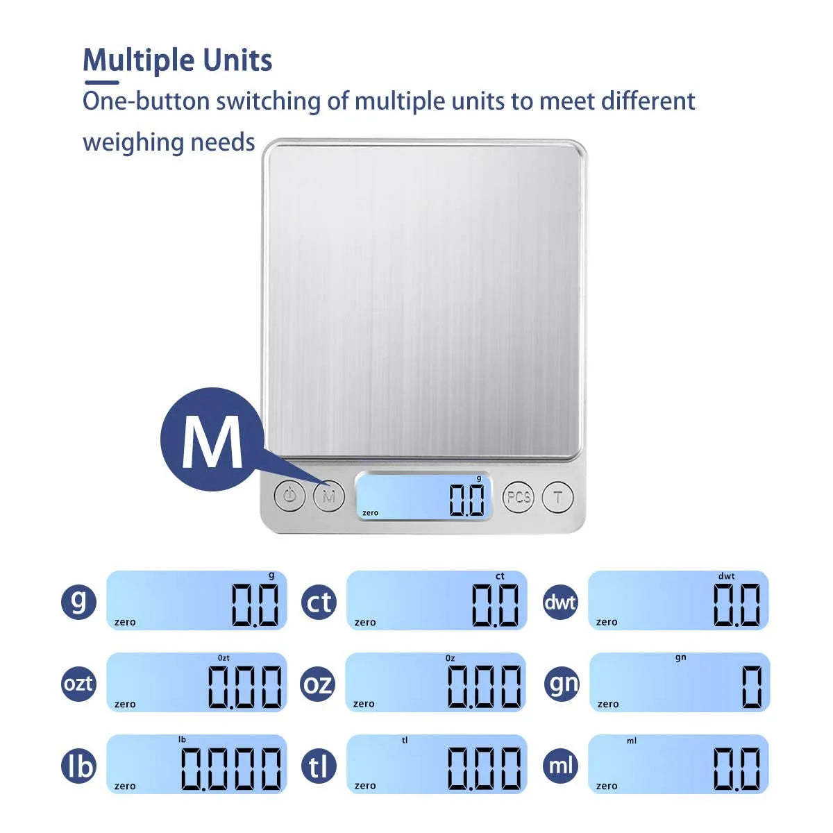 Digital Kitchen Scale 3000g/0.1g - Small Jewelry and Food Scale, Digital Weight Gram and Oz, with LCD Display and Tare Function