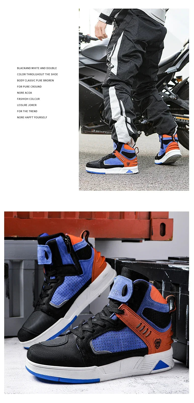 2024 Motorcycle Boots for Men & Women - Breathable Motorbike Riding Shoes, Biker Boots, Motorboats Motorcycle Shoes Bota