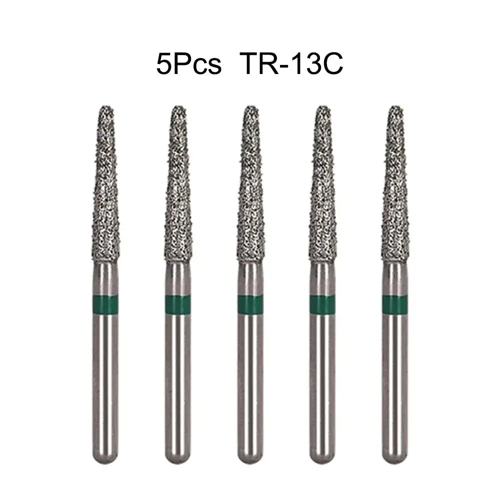 5pcs Dental Diamond Burs Drill FG 1.6mm – High-Speed Handpiece Burs for Polishing & Whitening