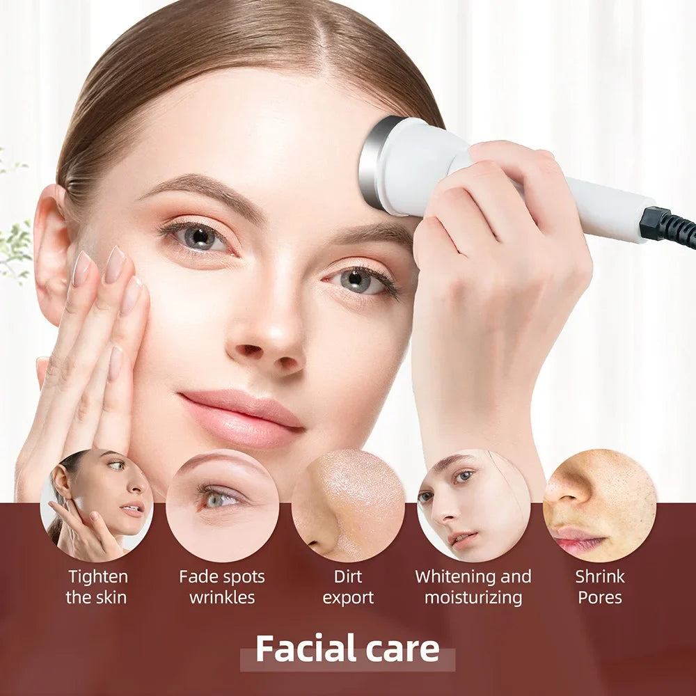 Ultrasound Skin Care Beauty Machine – High-Frequency Facial and Eye Massager for Face Lifting, Deep Cleansing, and SPA Treatment