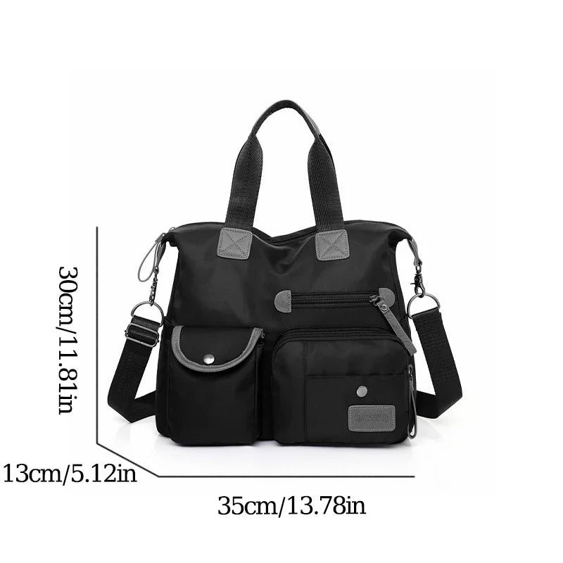 New Fashionable Minimalist Nylon Crossbody Bag - Waterproof, Multi-Functional, Large Capacity with Zipper for Women, Ideal for Travel