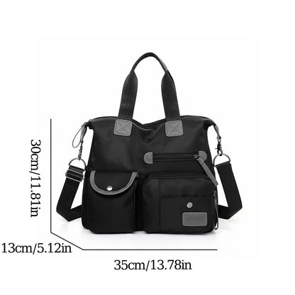 New Fashionable Minimalist Nylon Crossbody Bag - Waterproof, Multi-Functional, Large Capacity with Zipper for Women, Ideal for Travel