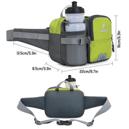 Water-Resistant Adjustable Fanny Pack – Multi-Pocket Waist Bag with Bottle Holder for Hiking, Running, Cycling & Travel
