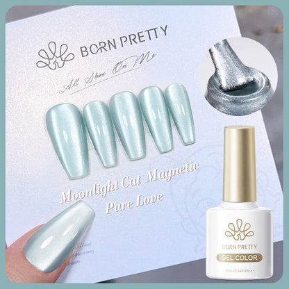 BORN PRETTY Cat Magnetic Gel Nail Polish 117 Colors 10ml Full Coverage Semi-Permanent Soak-Off Nail Varnish for Salon Manicure Glitter Cat Eye Nails