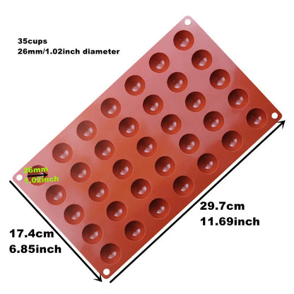 Semi-Sphere Silicone Chocolate Mold – Half Ball Dome Baking Tray for Cake, Pudding, Jelly & Candy DIY Dessert Making Tool