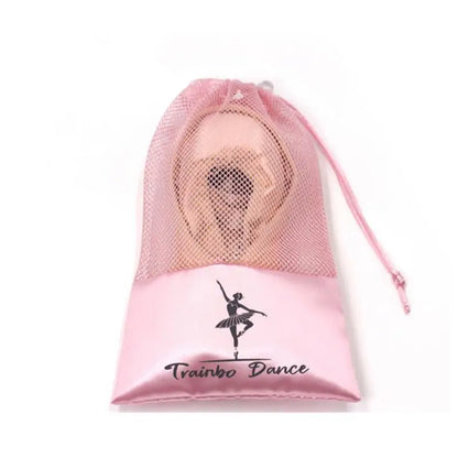 Pink & White Ballet Dance Shoe Bag – Satin Storage Pouch and Organizer for Dance Shoes
