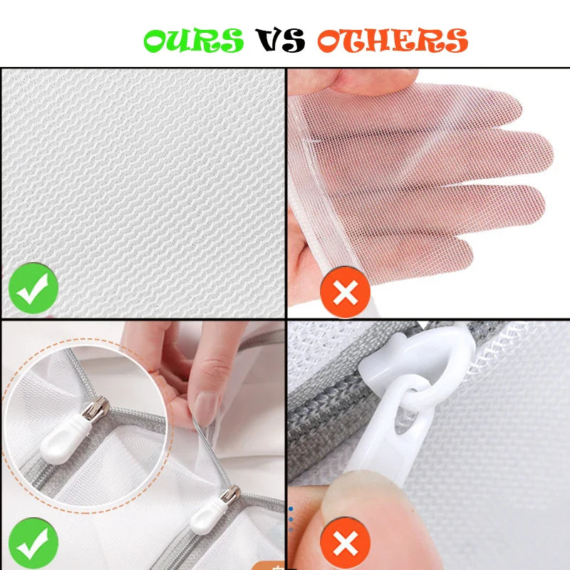 Mesh Laundry Bags Set – 4PCS/1PC Coarse Net Wash Bags for Washing Machines, Bra & Clothing Protector
