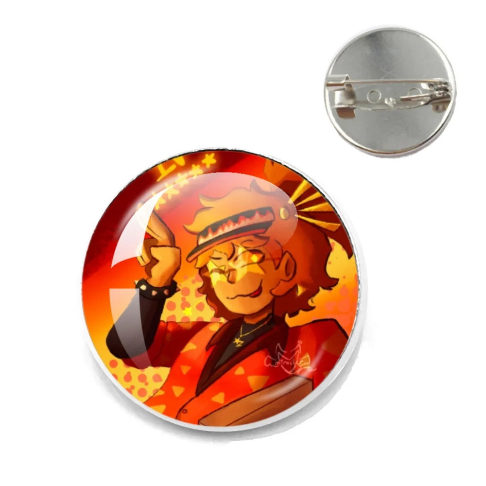 Pizza Character Elliot Game Forsaken Pin Brooch – Funny Meme Backpack Accessory for Friends & Fans Gifts