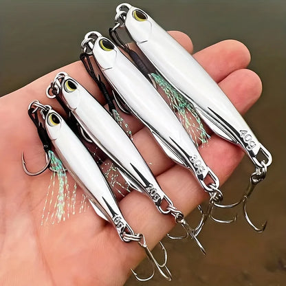 1Pcs Metal Jig Fishing Lure: 15/20/30/40g Trolling Hard Bait - Catch More Bass, Trout, and Saltwater Fish