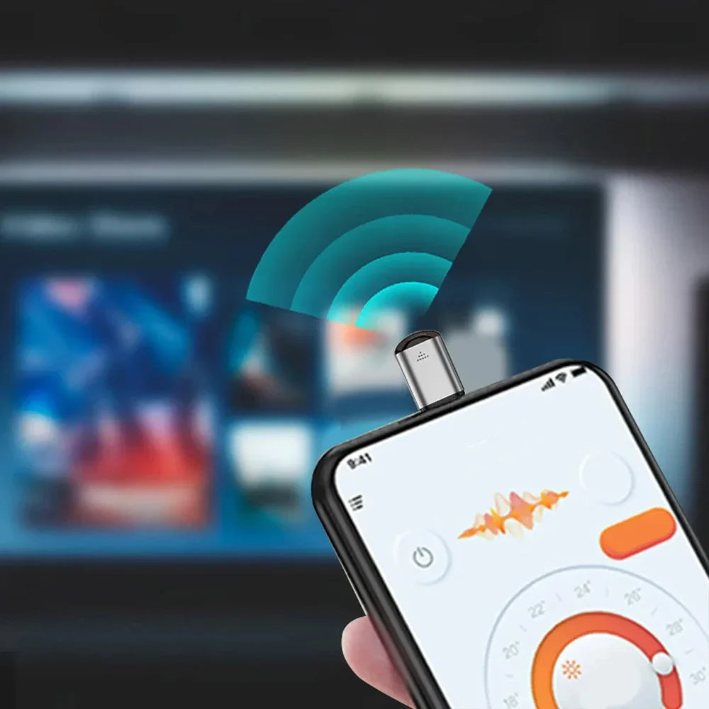 Smartphone Infrared Transmitter Adapter – Type-C Remote Control for TV via Smart App