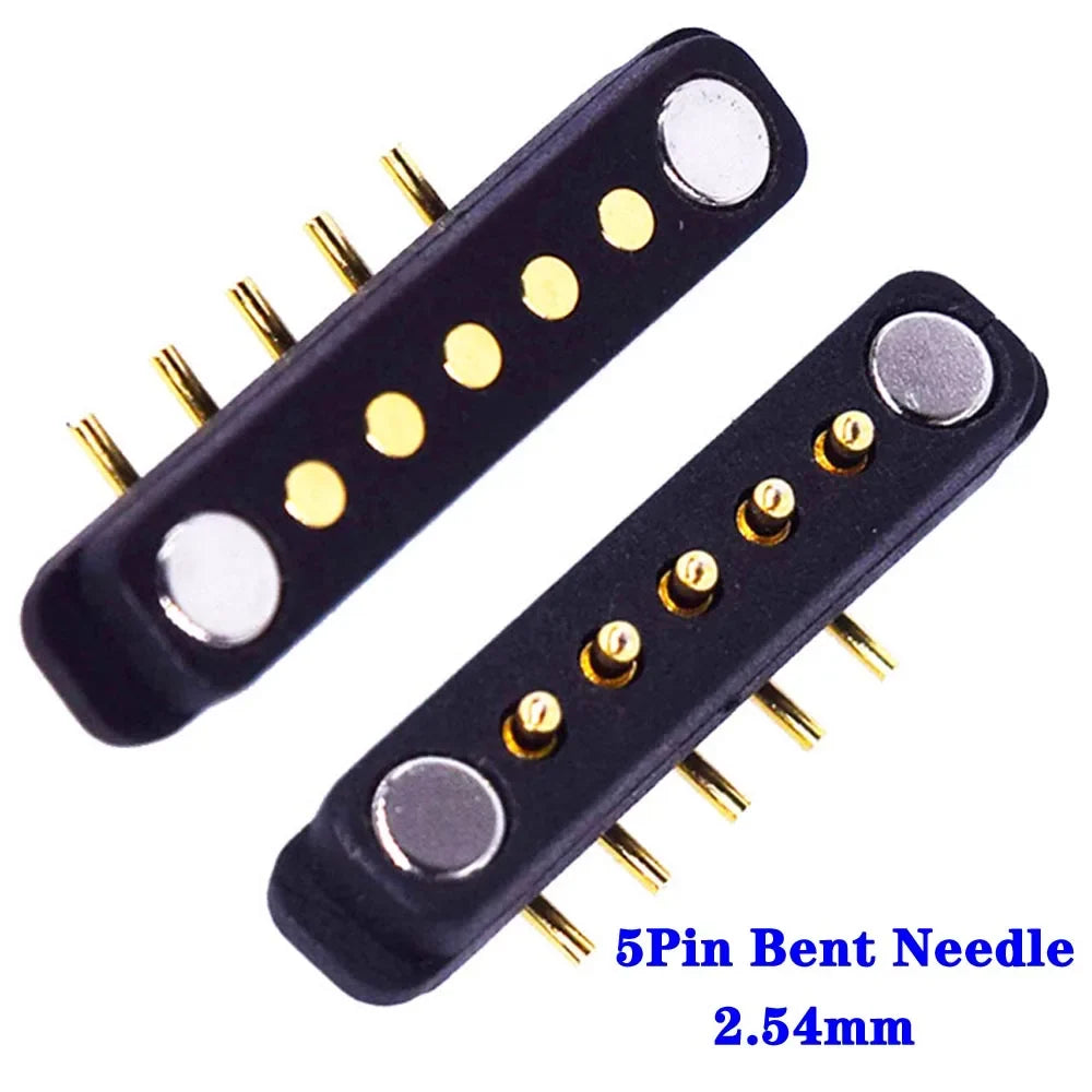 Magnetic Pogo Pin Connector - 2-10 Pin Spring Loaded Male Female DC Power Socket with 2.54/4.0/2.8mm Pitch