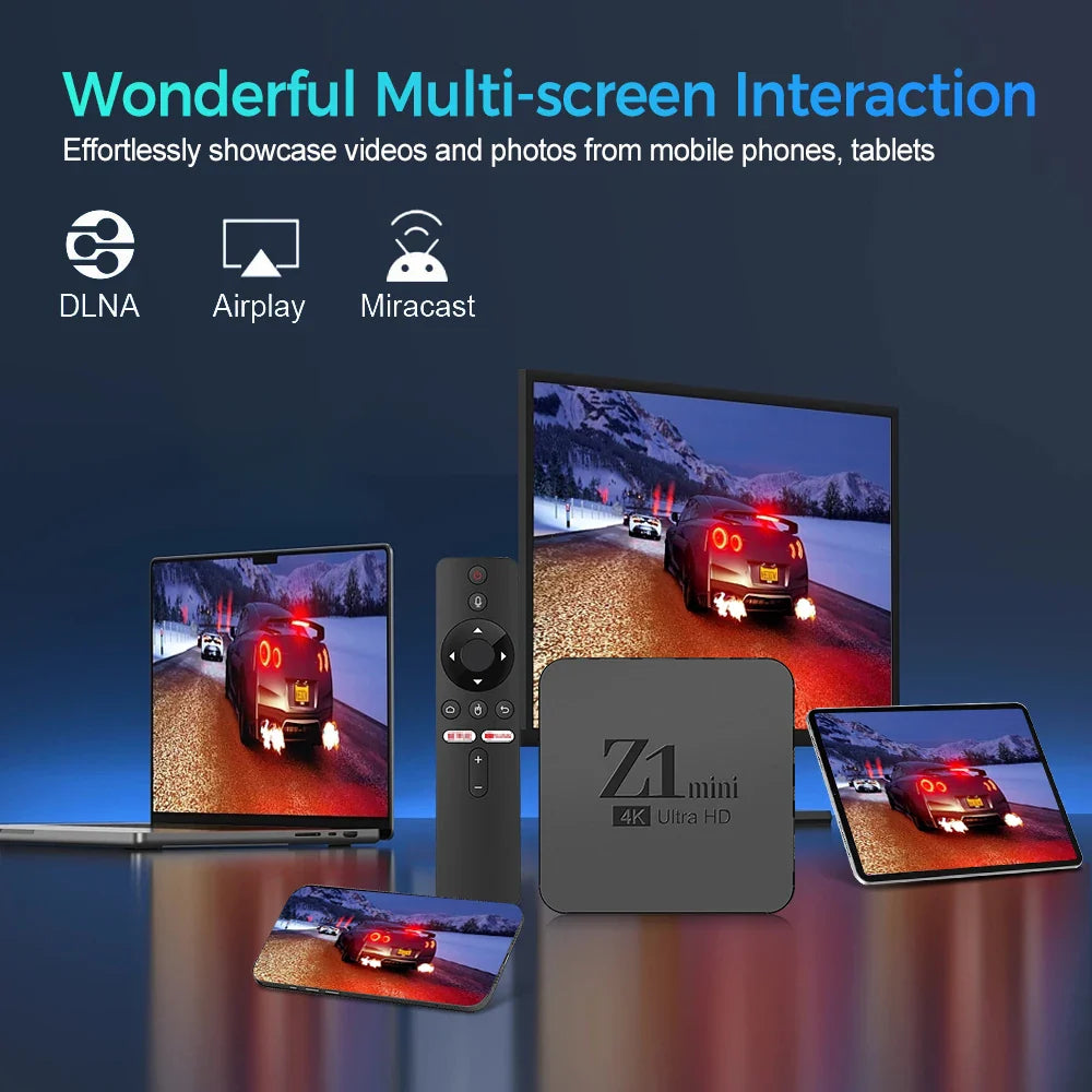 Smart ATV Box Z1 Mini – Android 10, Allwinner H313, 2GB RAM 8GB ROM, Dual 2.4G/5G WiFi, BT 5.2, 4K Media Player Set-Top Box