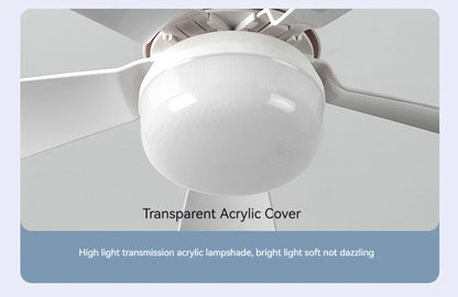 30W E27 Ceiling Fan Light with Remote - LED Dimming Function, Intelligent Silent Fan for Bedroom & Living Room